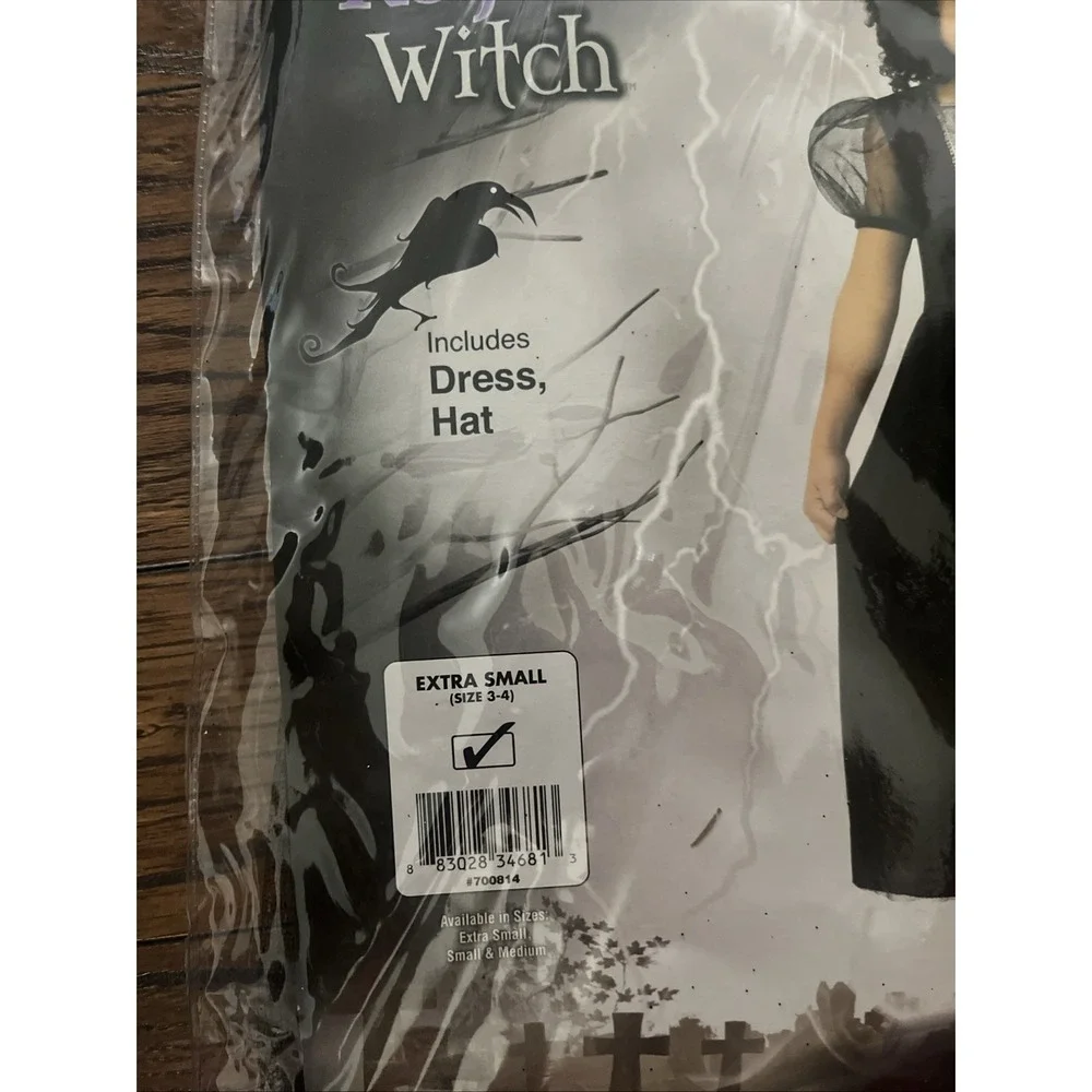 Rubie's Witches & Wizards Regal Witch Child Costume XS (3-4) Dress & Hat toddler
